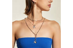  Pop Charms - Gliederketten - Silber / Rhodiniert - 45cm